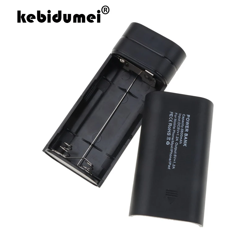 Высококачественный мини USB порт kebidumei 2x18650 зарядное устройство держатель