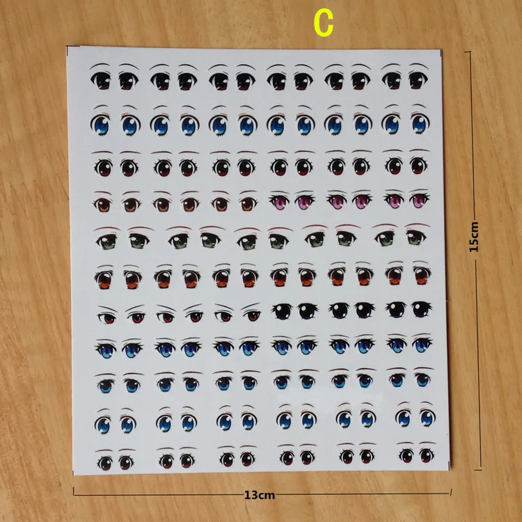 Модель водных наклеек для глаз глиняная кукла инструменты для изготовления нового специального предложения - Цвет: see chart