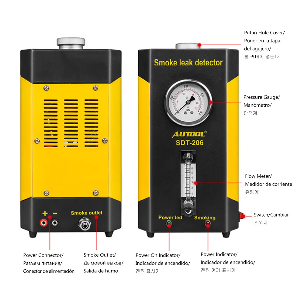 

AUTOOL SDT-206 Car Smoke Machines For Sale For Cars Leak Locator Automotive Diagnostic Leak Detector SDT206 Auto Diagnostic tool
