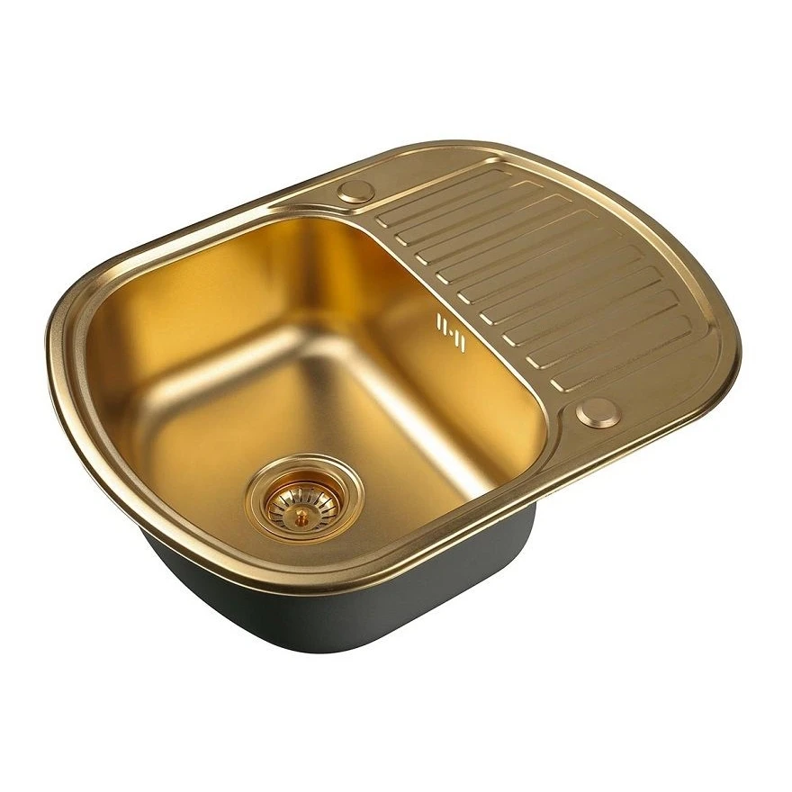 Мойка для кухни ZorG Sanitary SZR-6249 BRONZE (Сливная арматура с корзинчатым вентилем 3?\