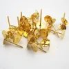 200pcs Metal Blank Earring Stud Base Fit 3 4 5 6 mm Gold Earring Post Flat Base Pins Settings DIY Jewelry Making HK022 ► Photo 3/6