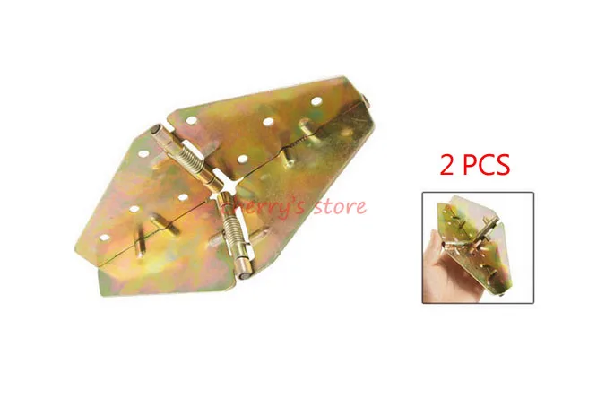 

Hardware Parts Brass Tone Metal Butterfly Hinge Clamp 2 Pcs