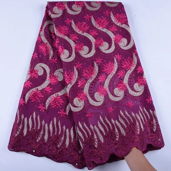 

High Quality Swiss Voile Lace 2019 African Swiss Voile Lace In Switzerland For Clothes Cotton Lace Fabric 5 Yards A1532