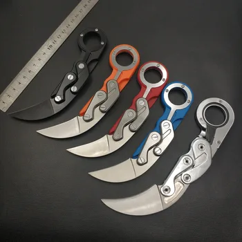 

Swayboo mechanical folding knife Karambit CS GO claw knife survival ring knife pocket tactical tools mini EDC tool