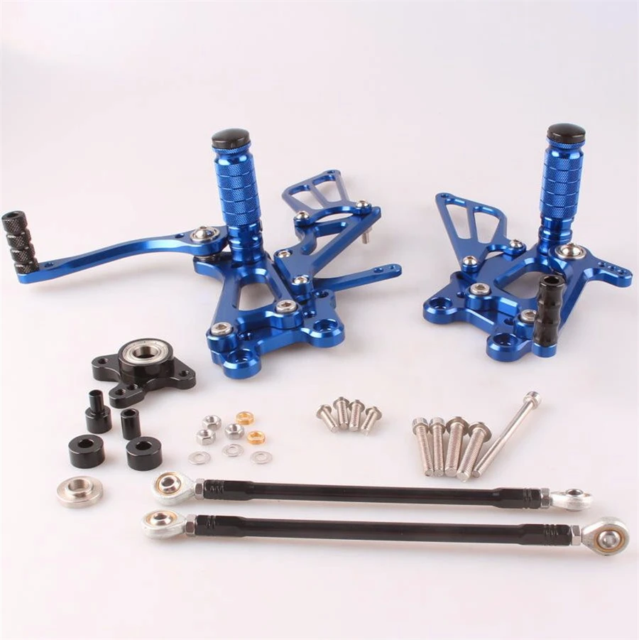 

Blue Adjustable Rearset Foot Pegs For HONDA CBR600RR 2003-2006/CBR1000RR 2004-2007 By CNC 7075 Aluminum Alloy