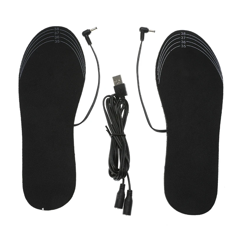 1 пара уличные режущие электрические стельки для обуви с подогревом, подогреватель для ног, USB зарядное устройство, подогрев для кемпинга, Размеры 35-44