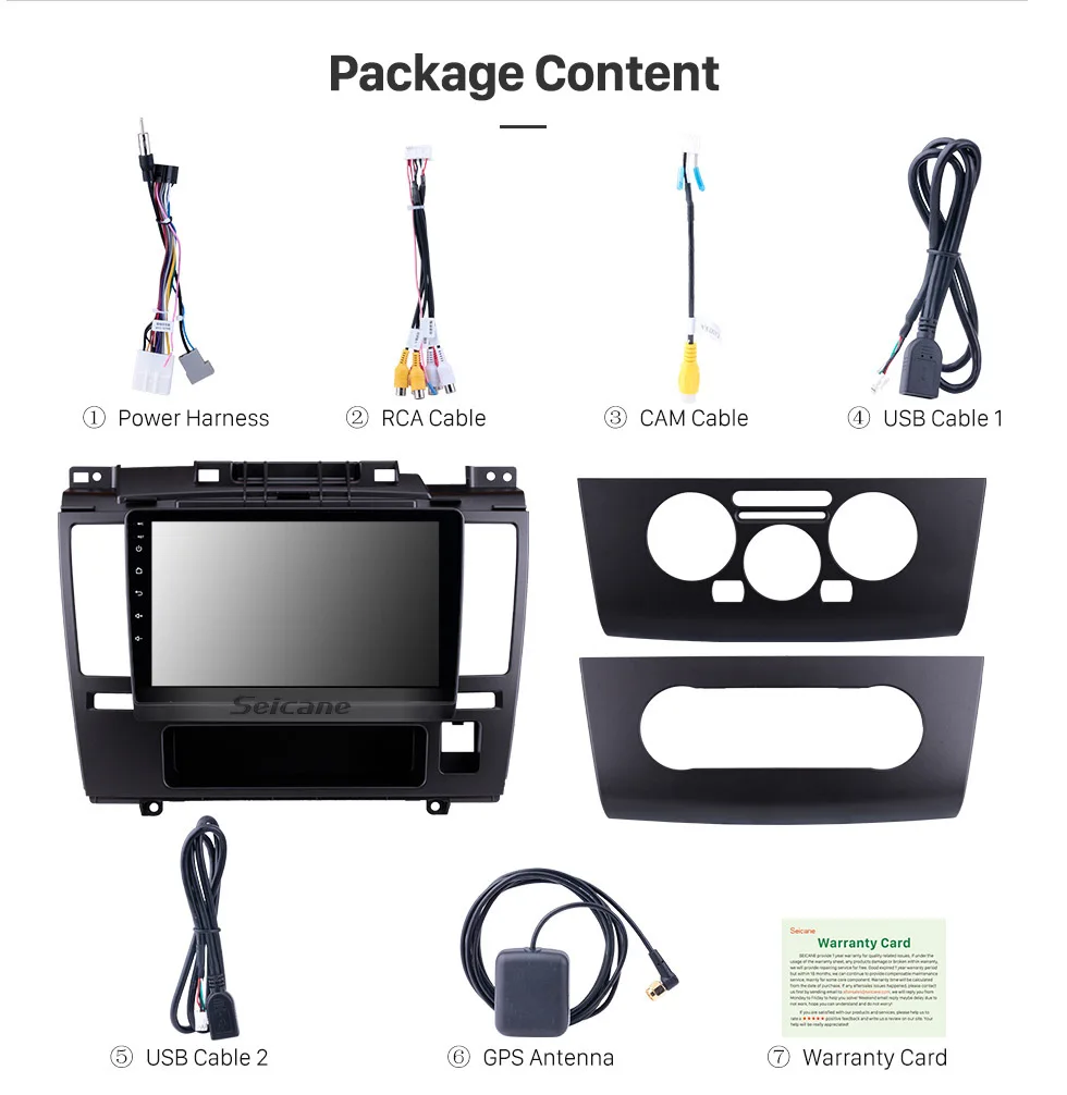 Excellent Seicane 9 inch for 2005-2010 Nissan Tiida Android 8.1 HD Touch Screen GPS Navigation Radio Bluetooth 3G Wifi Digital TV SWC 19