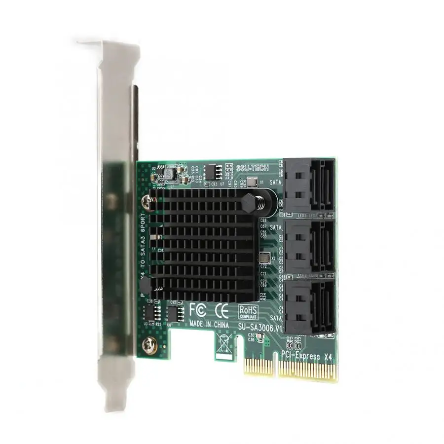 Настольный PCI-E 4X к интерфейсу SATA3.0 расширитель адаптера карты добавить на карту для Linux NAS