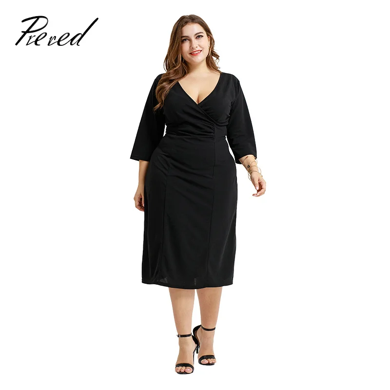 

Prered 2019 Summer Spring dress Medium and long section Party clothes Sexy V-Neck Club Dresses for Women Plus Size Dress prom