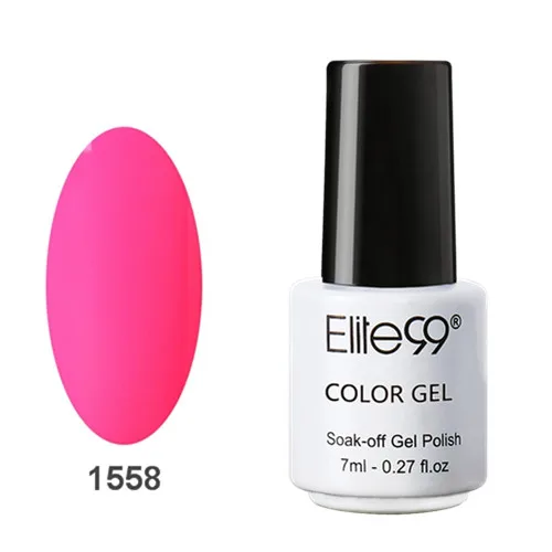 Elite99 Гель-лак для ногтей 7 мл чистый Гель-лак для ногтей замачиваемый УФ светодиодный лак для маникюра Базовое покрытие для ногтей Выберите 1 из 58 цветов - Цвет: P-1558