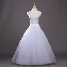 Puffy Una Línea de 6 Capas No Hoop Enagua de Tul Enaguas Para los Vestidos de Época de La Boda Nupcial de La Crinolina Enagua de La Crinolina 2016