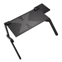 

Portable Foldable Adjustable Laptop Desk Computer Table Stand Tray For Sofa Bed Black JJ-FKDNZ20