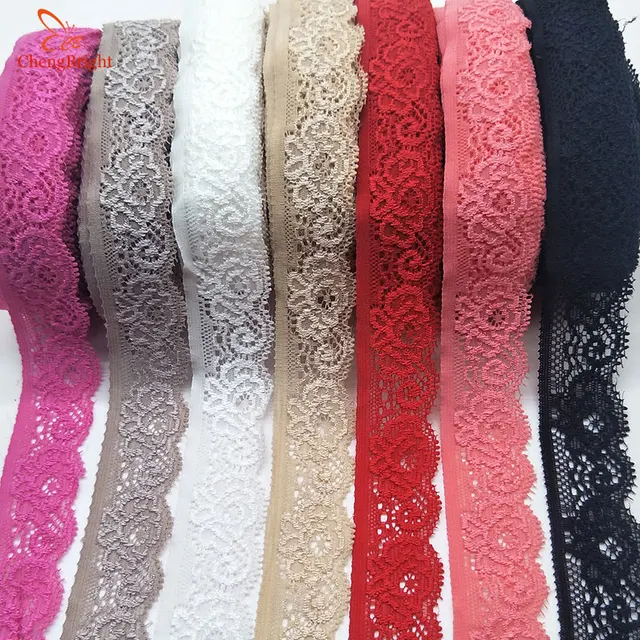 ChengBright 10 Yards di Alta Qualità Stretch Elastico Nastro di Pizzo Pizzo Tess ChengBright 10 Yards di Alta Qualità Stretch Elastico Nastro di Pizzo Pizzo Tess