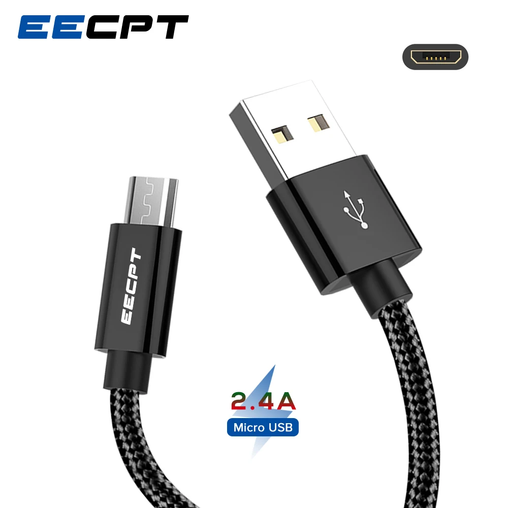 

EECPT Micro USB Cable 2.4A Fast Charging Data Sync Wire Microusb Cord Mobile Phone Charger Cable for Samsung Xiaomi Redmi Note 5