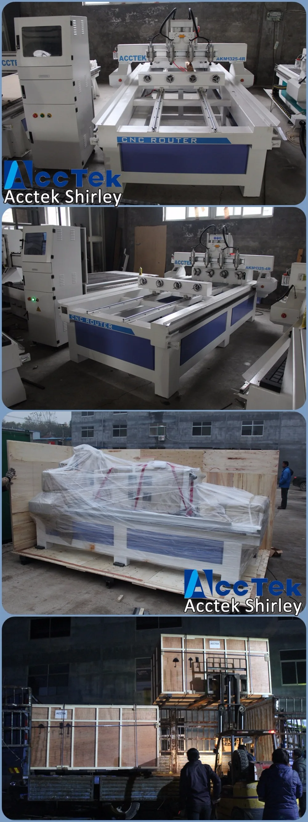 2.Acctek AKM1325-4R CNC rotary turning machine with multi spindles Overall