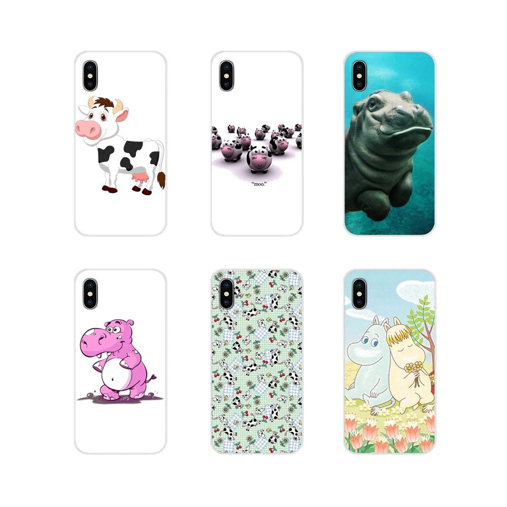 Aninal Hippo корова мультфильм для Oneplus 3T 5T 6T Nokia 2 3 5 6 8 9 230 3310 1 7 Plus 2017 2018 прозрачный чехол