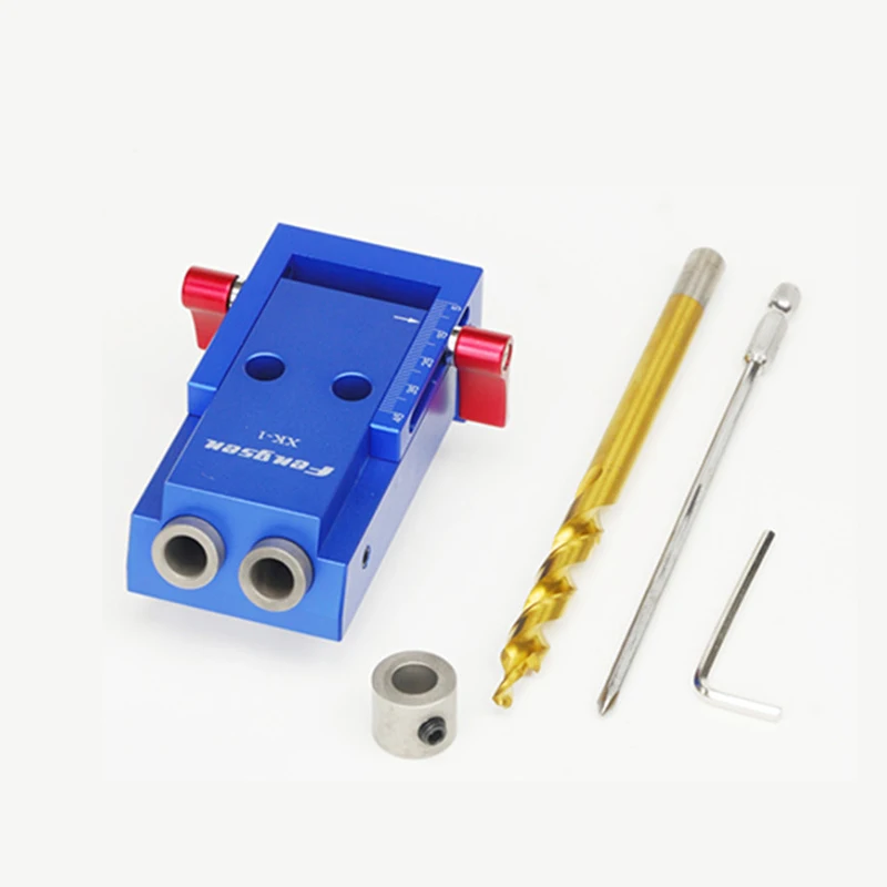 Pocket Hole Jig Kit System Mini Kreg Style Wood Working Joinery Step Drill Bit 