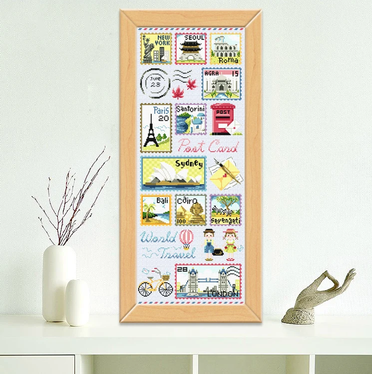 

G35 Stamps DIY Craft Stich Cross Stitch Cotton Fabric Needlework Embroidery Crafts Counted Cross-Stitching Kit