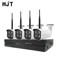 HJT 4CH Беспроводной Wi-Fi 1080 P IP Камера Системы ИК ночного 8CH Запись NVR видеонаблюдения комплект Onvif P2P h.264 Открытый SONY