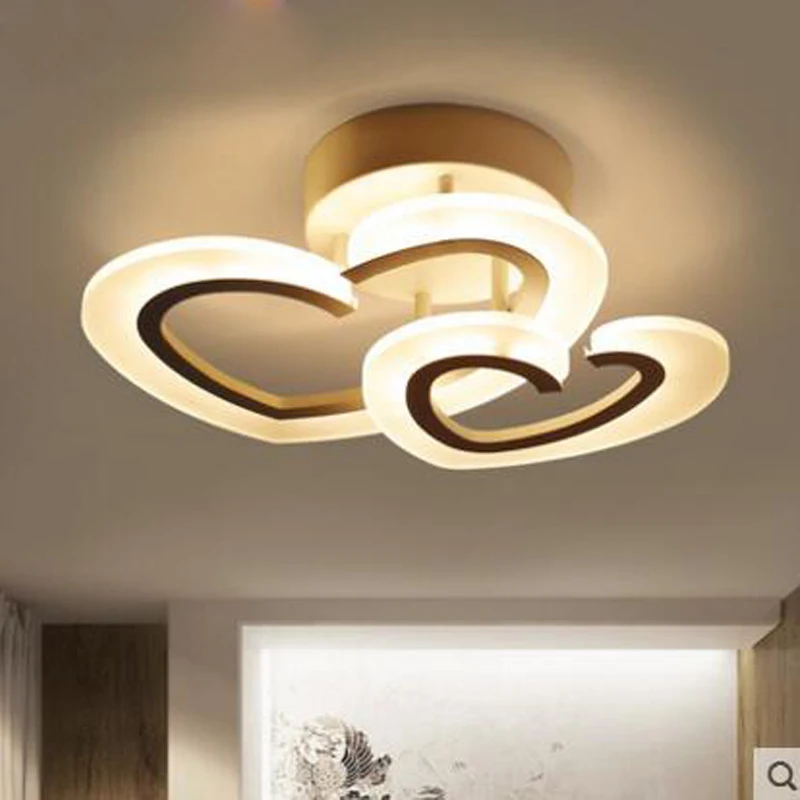 

Led ceiling lamp children room lighting room lighting simple modern creative girl double heart room lighting bedroom lights lamp