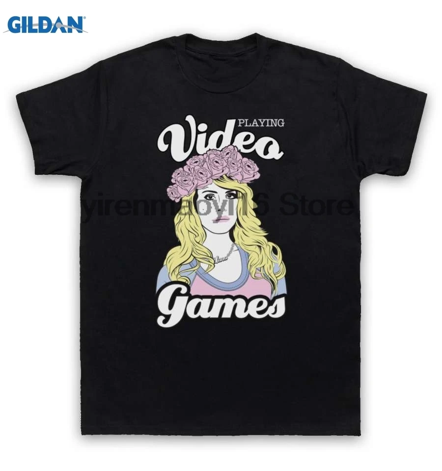 

cotton O-neck printing fashion T shirt Lana Del Rey T Shirt Video Games