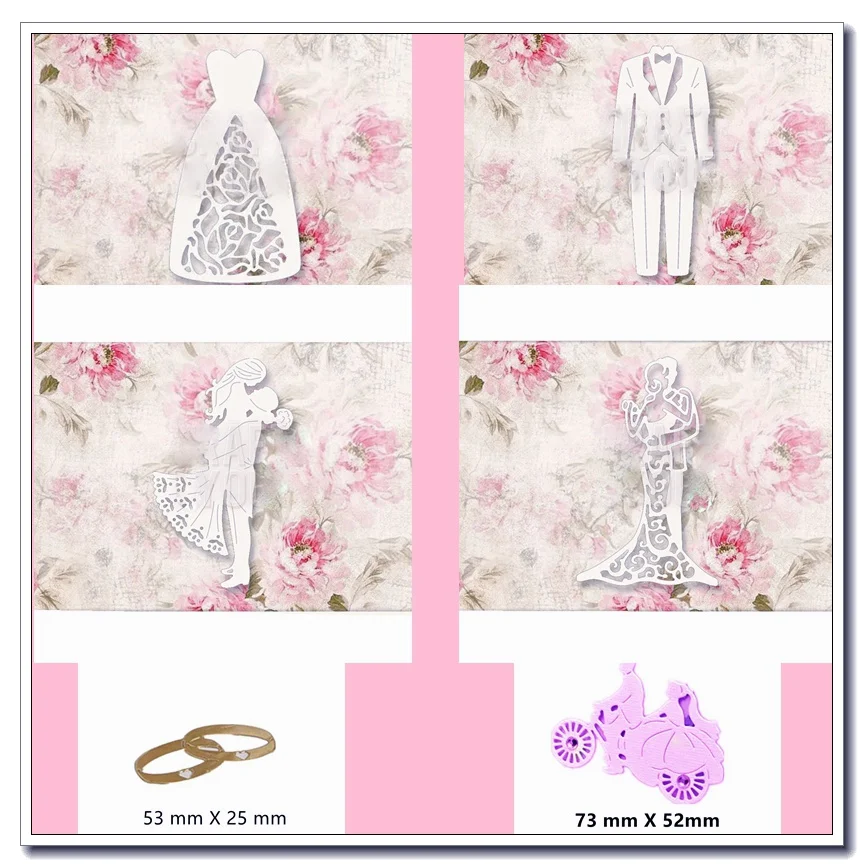 

Lovers Couples Clothes Mixed Shape Metal Cutting Dies Stencil For Scrapbooking Album Embossing Decorative DIY Handcrafts
