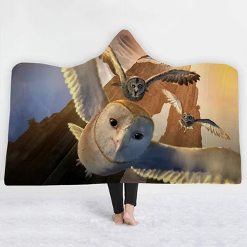 

For kids Cute Animal Owl Blankets hats sofa comfortable good quality Blankets twin full size Children's style Blankets