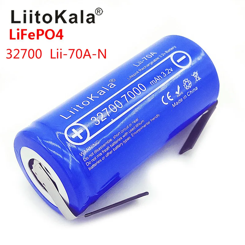 Аккумулятор LiitoKala LiFePO4 32700 3 2 в 7000 мАч 35 А непрерывная разгрузка максимальная