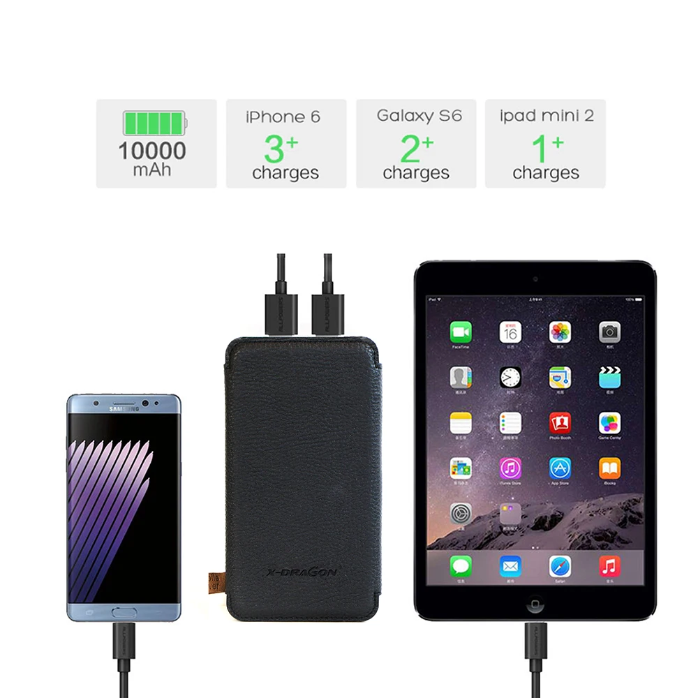  ¡De la batería externa Solar 10000mAh banco de potencia Real Solar PowerBank para iPhone 5S SE 6 6s
