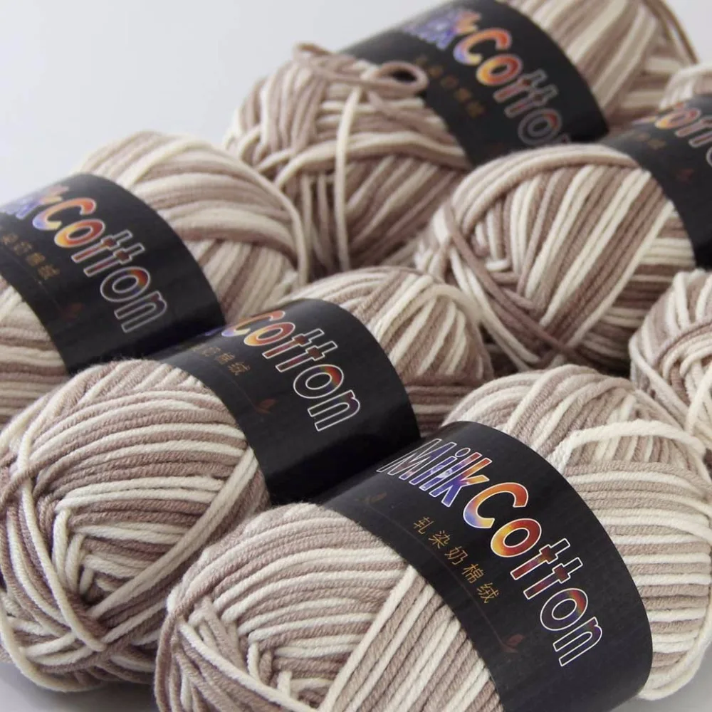 Sale 6ballsx50g Soft Cotton Baby Yarn New Hand dyed Wool Socks Scarf