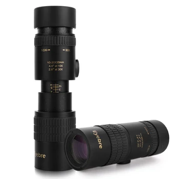 

10-30x30 Zoomable Monocular Telescope Compact Hunting Telescope Spotting Scope for Bird Watching Camping Concert