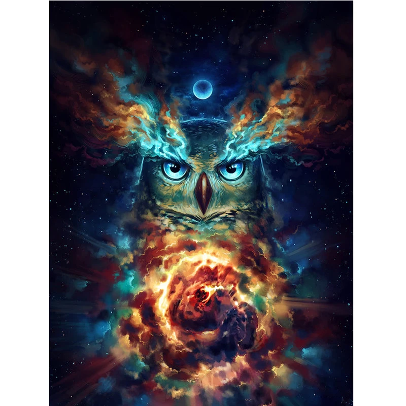 5d Diamond Craft Painting Diy Embroidery Beautiful Owl Mosaic Gift Animal Wall Art Decor | Дом и сад
