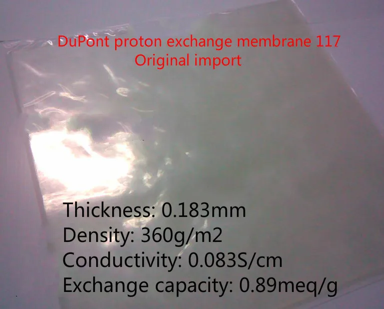 DuPont proton обменная мембрана N117 перфторированная сульфонная ионная мембрана Nafion 117(10x10 см, 10x20 см, 20X20 см