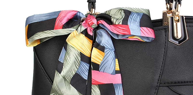 Women Rose Flower Handbag Fashion Female Leather Shoulder Bag For Women 2018 Travel Crossbody Bags Ladies Tote Ribbon SS7072 (9)