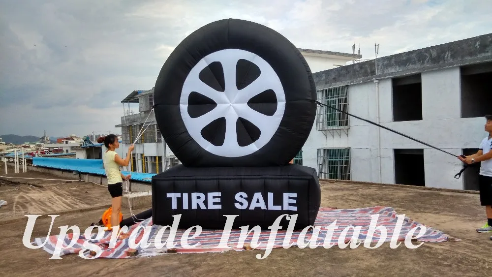 custom hot sale giant advertising inflatable tire balloon for salein