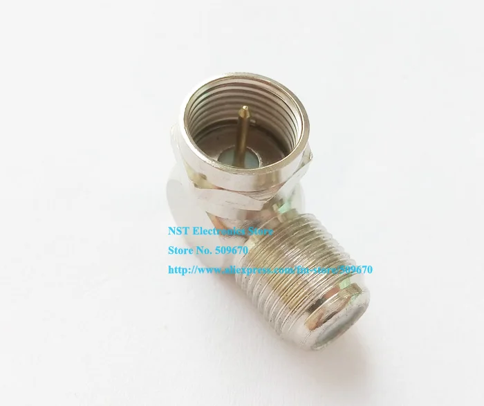 

Copper F Male Right Angle to F Female Coax Adapters F-Type connector Adapter/Free Shipping/25PCS
