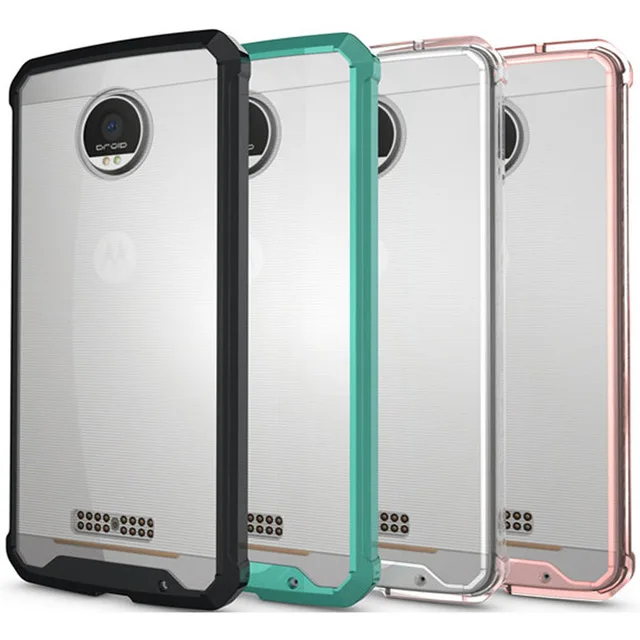 Для Motorola Moto Z Force чехол 5 дюймов Кристальный Гибридный Бампер прозрачный жесткий