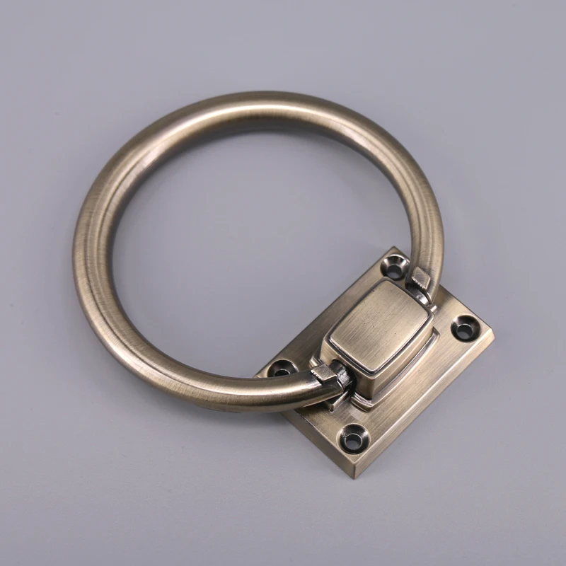 1 قطع خمر حلقة مقرعة الباب كرسي المقابض أثاث درج قطرة الدائري سحب مقبض البرونزية لهجة حلقة سحب