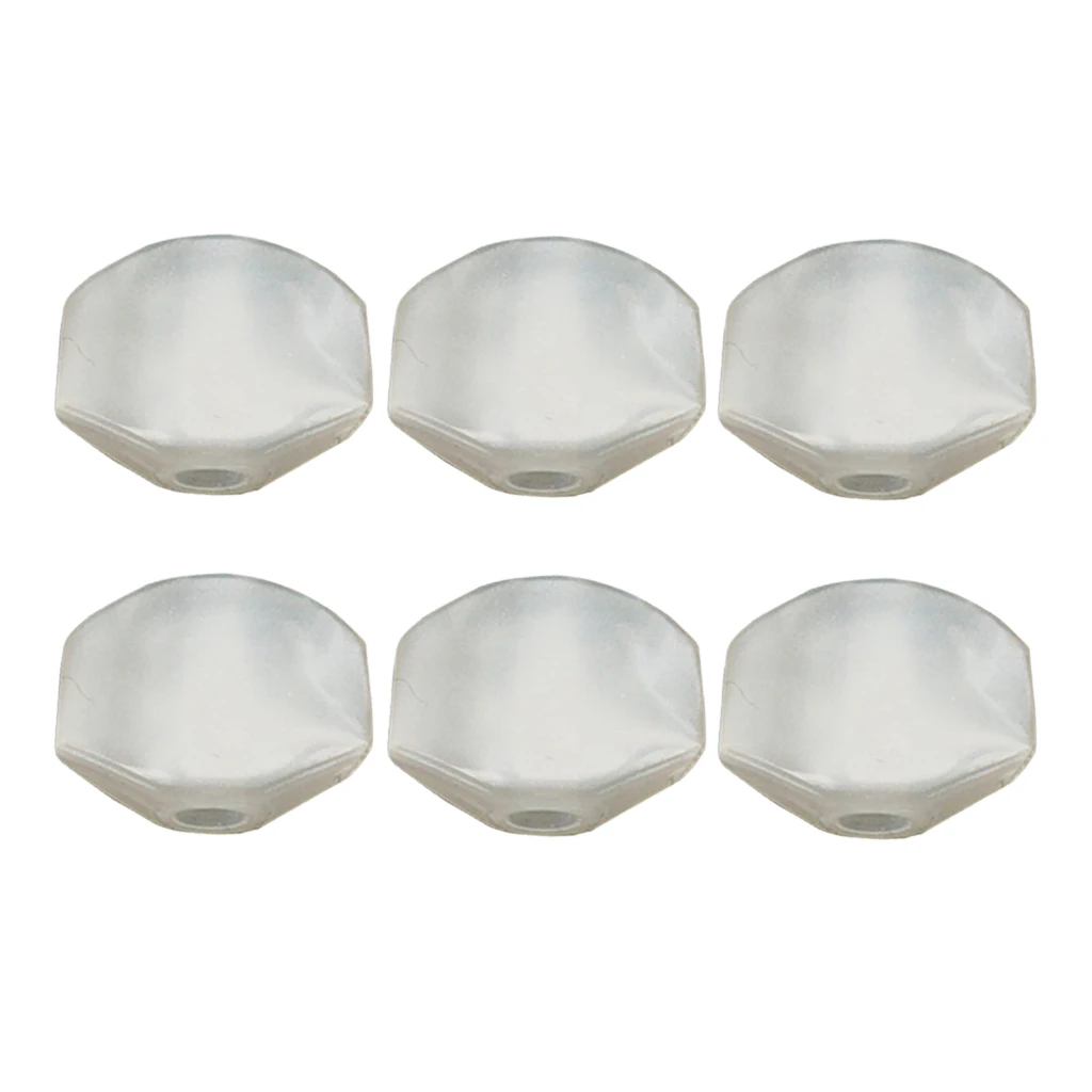 

6pcs White Replacement Guitars Tuning Pegs Keys Buttons Knobs Caps for Acoustic/Electric Guitar