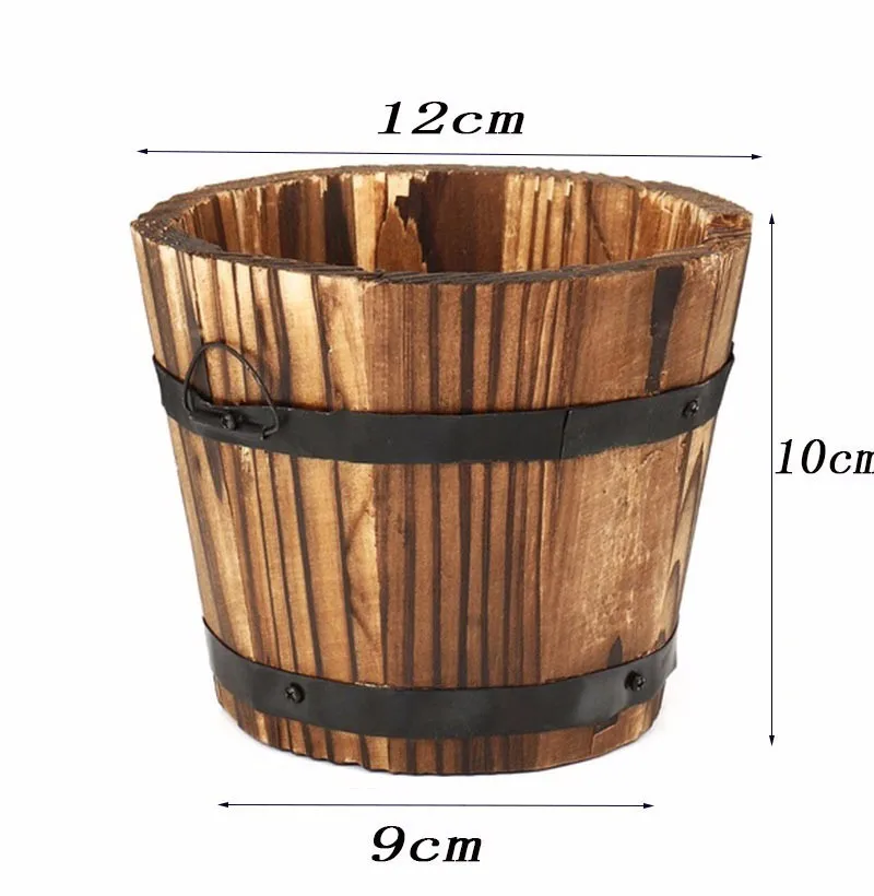 1 шт. маленький деревянный декоративный баррель цветочный горшок для суккулентных растений Цветочная корзина цветочное растение Bowyer для свадьбы украшение дома сада