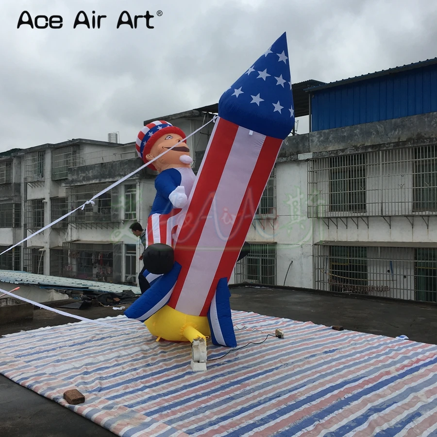  Cheap 3m H giant inflatable Rocket Man inflatable rocket model for party decoraction or exhibition