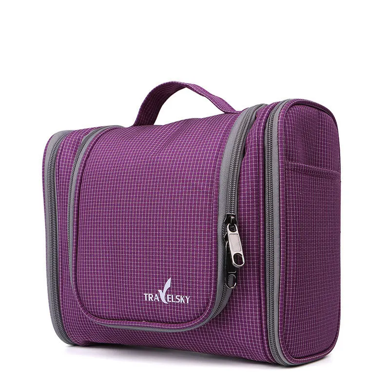 Travelsky النساء السفر المنظم سعة كبيرة التجميل حقيبة للماء المكياج حقيبة الرجال الحمام أدوات الزينة شنقا أكياس تخزين