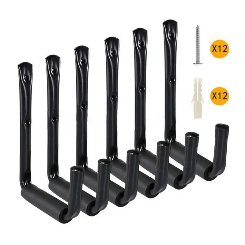 6pcs/set Durable Screw In Storage Hooks Heavy Duty Hanging Hooks