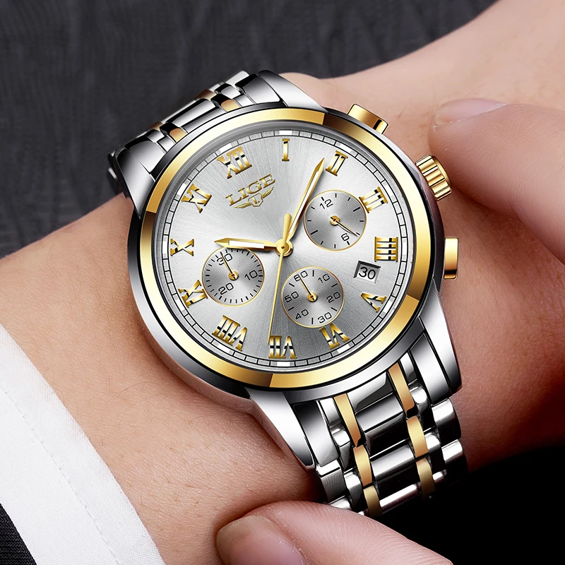 Watch Fir Men|lige Luxury Men's Quartz Chronograph Watch
