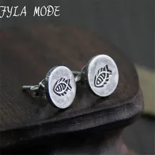 S925 Sterling Silver Jewelry Retro Thai Silver Earrings Women Fashion Personalized Small Fish Creative Earrings 9.20mm 2g WTS005 S925 Sterling Silver Jewelry Retro Thai Silver Earrings Women Fashion Personalized Small Fish Creative Earrings 9.20mm 2g WTS005