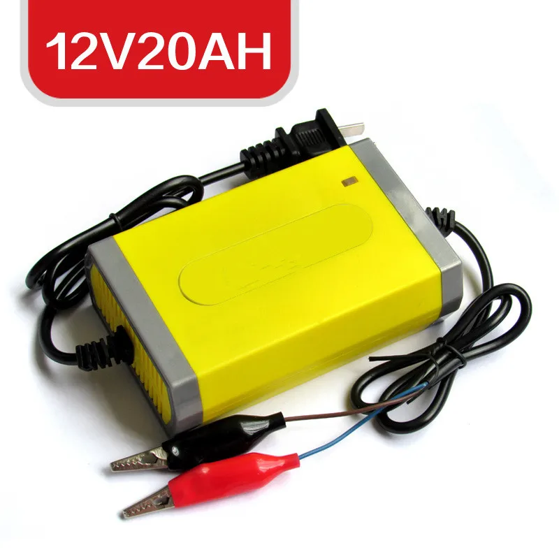 12 В 20AH умное свинцово-Кислотное зарядное устройство 2A для AGM гелевая аккумуляторная батарея для мотоцикла, электровелосипеда, Электрический распылитель, зарядка