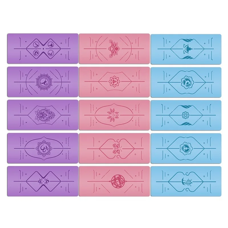 

Position Line Natural Rubber Non-slip Yoga mat Environmental Protection Extended Exercise mat 5mm Rubber Fitness Yoga