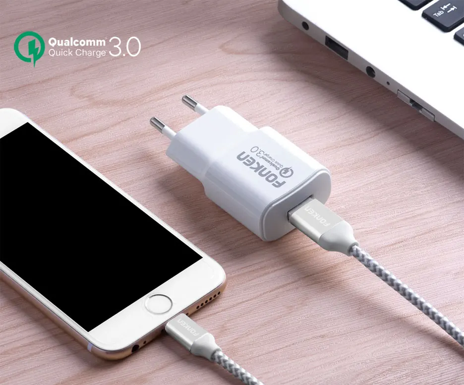 Fonken USB Зарядное устройство Quick Charge 3.0 fast Зарядное устройство qc3.0 qc2.0 18 Вт стены USB адаптер для Запасные Аккумуляторы для телефонов Портативный мобильного телефона зарядное устройство