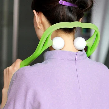 

SHARE HO Neck and Shoulder Massage Dual Trigger Point Self-Massage Tool Cervical Traction For Massager