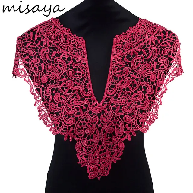 Misaya 1pc Polyester Flower 4 Colors Lace Neckline Fabric Wedding Misaya 1pc Polyester Flower 4 Colors Lace Neckline Fabric Wedding Dress Collar For Sewing